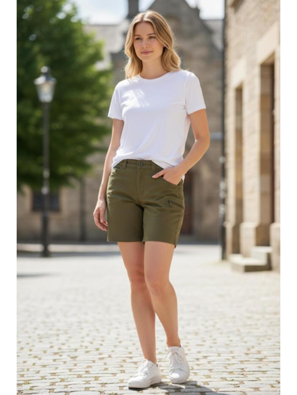EDDIE BAUER Rainier Shorts-olive - Picture 1 of 7